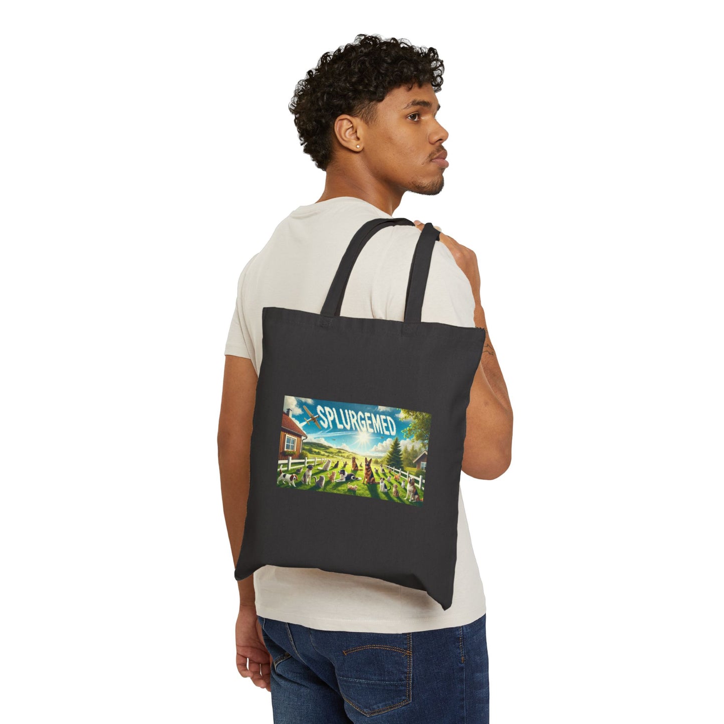 SplurgeMed Cotton Canvas Tote Bag