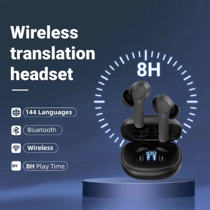 B11 Translation Headphones Real Time Bluetooth Earbuds Translator 144 Languages Simultaneous Business Interpretation Earphones