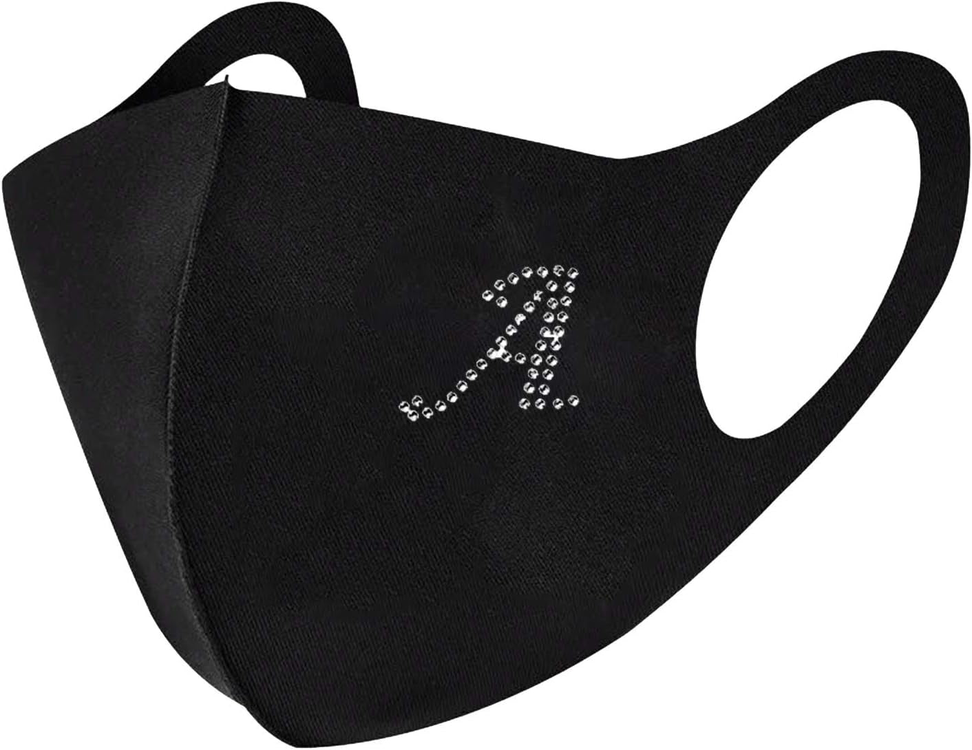 Yzhen 【USA in Stock】 Rhinestone Bling Letter Print Face Mask,Washable Reusable Mouth Cover Safety Protect Breathable Bandanas for Adult