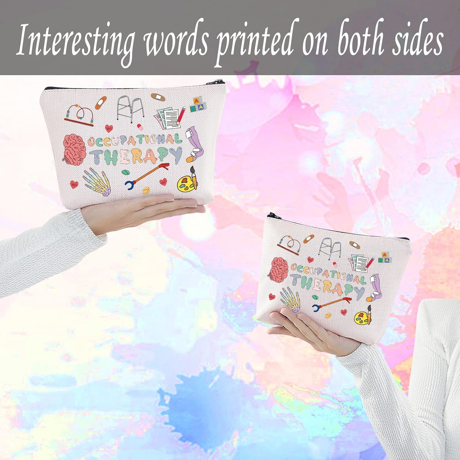 Cute Occupational Therapy Makeup Bag Future OT Therapists Healthcare Gift for Women Girls BFF(OT)