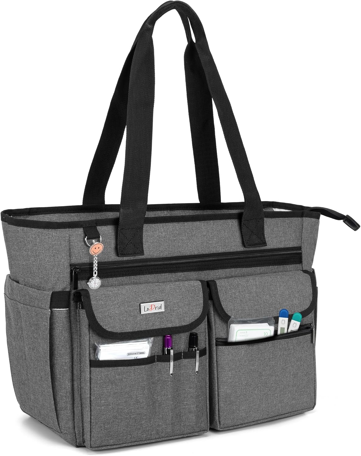 Nurse Tote Bag with Bottom Padded Pad, Nurse Bags and Totes for Work with Large Compartment, Bag Only